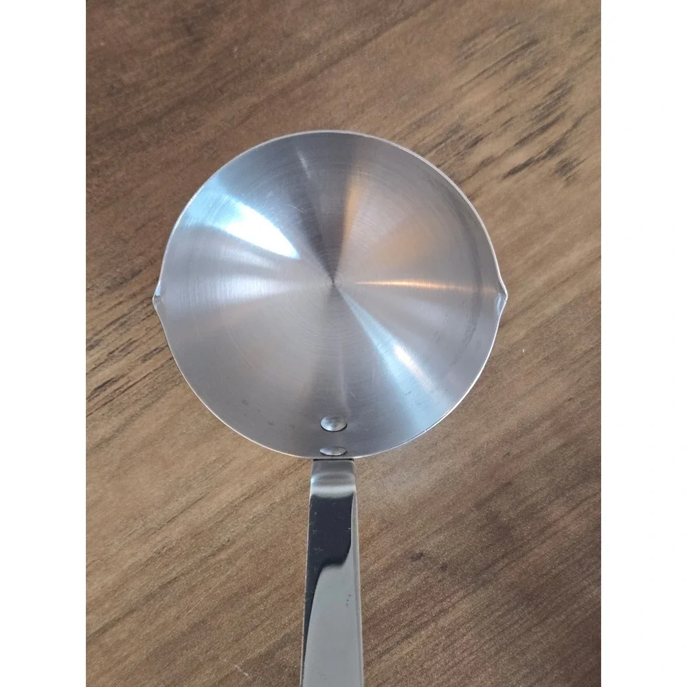 Cutco Vintage 3 Piece Serving Set White Swirl Handle Ladle Slotted Basting Spoon